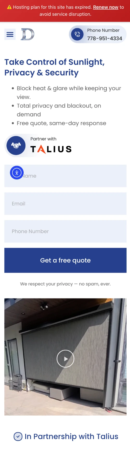 Jamdis Screen mobile view