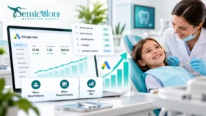 Featured image for Dental Marketing Agency showing Google Ads keyword research, dental campaign performance, patient acquisition, appointment growth, and ROI optimization for a dental practice.