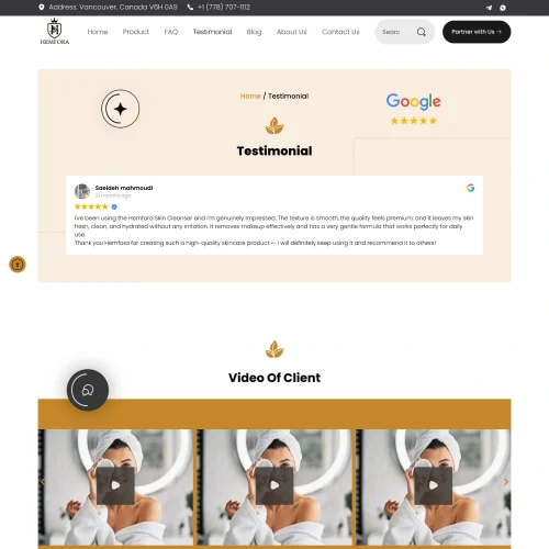 Hemfora Testimonial Page