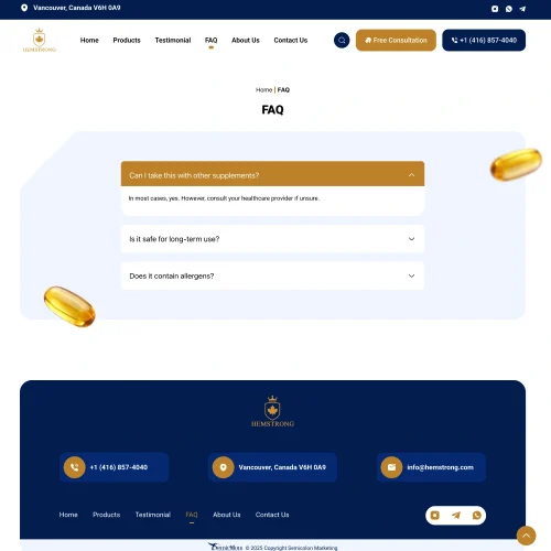Hemstrong Faq Page