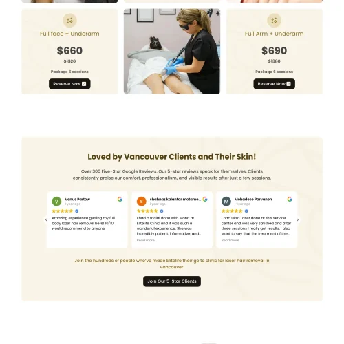 part one of elitlife landing page