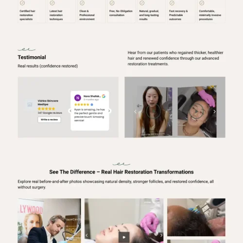 hair restoration page