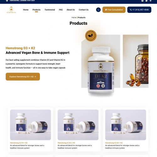Hemstrong product page